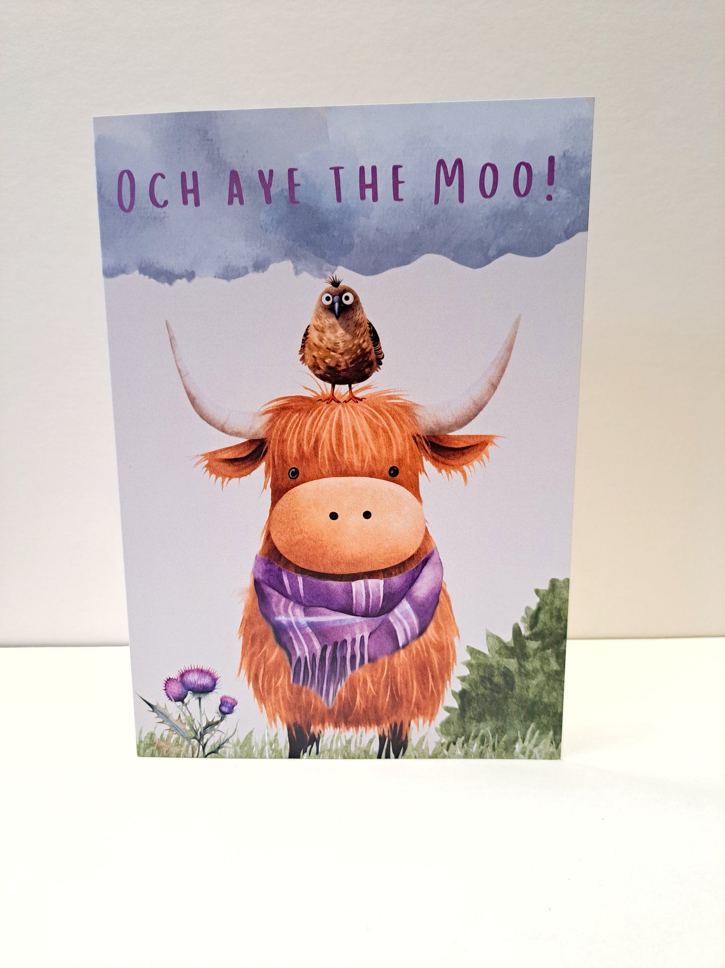 Och Aye the Moo A5 Greeting Card