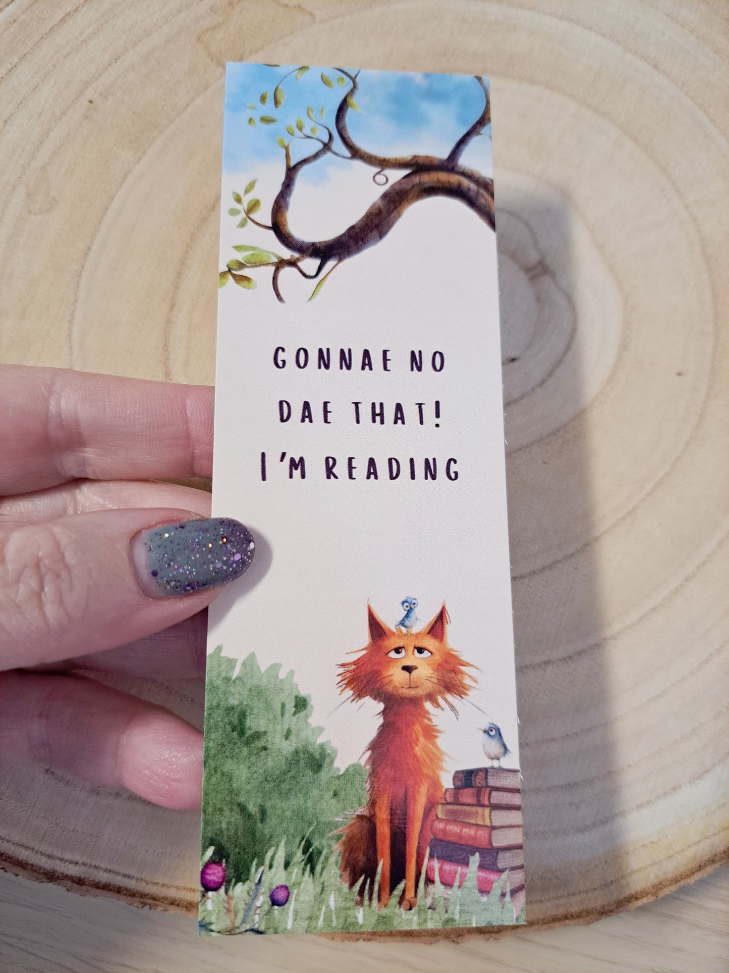 Orange Cat Scottish Bookmark