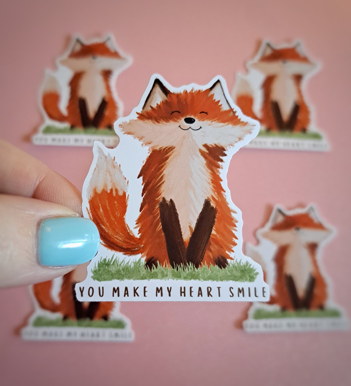 You Make My Heart Smile – Fox Die Cut Vinyl Sticker