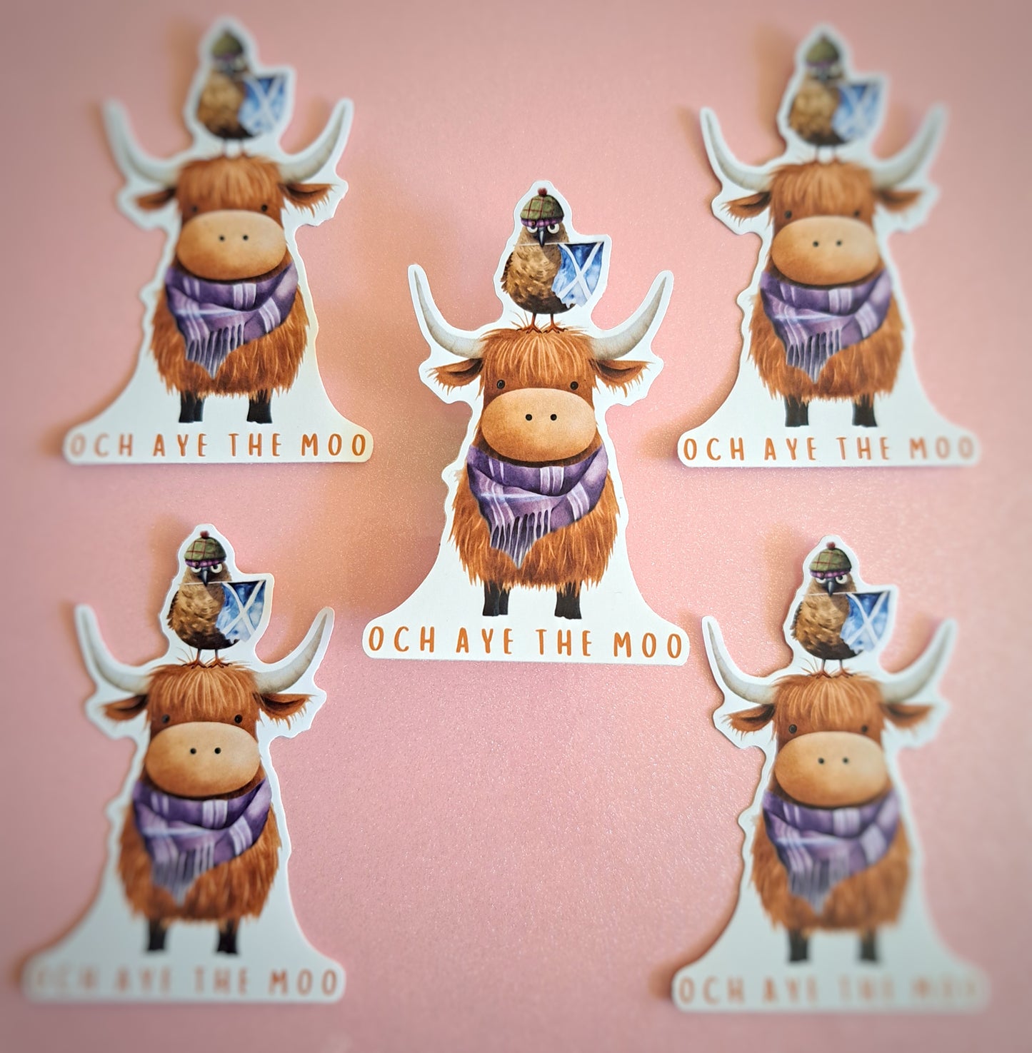 Och Aye the Moo! – Highland Cow Vinyl Die Cut Sticker