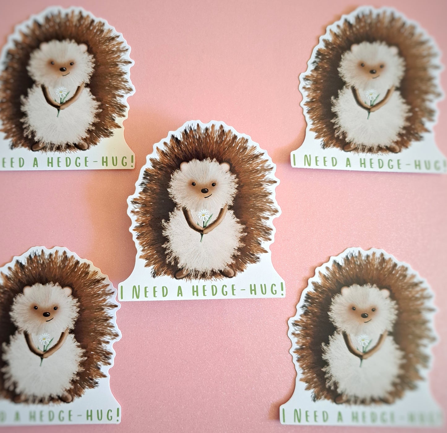 I Need a Hedge-Hug! – Hedgehog Vinyl Die Cut Sticker