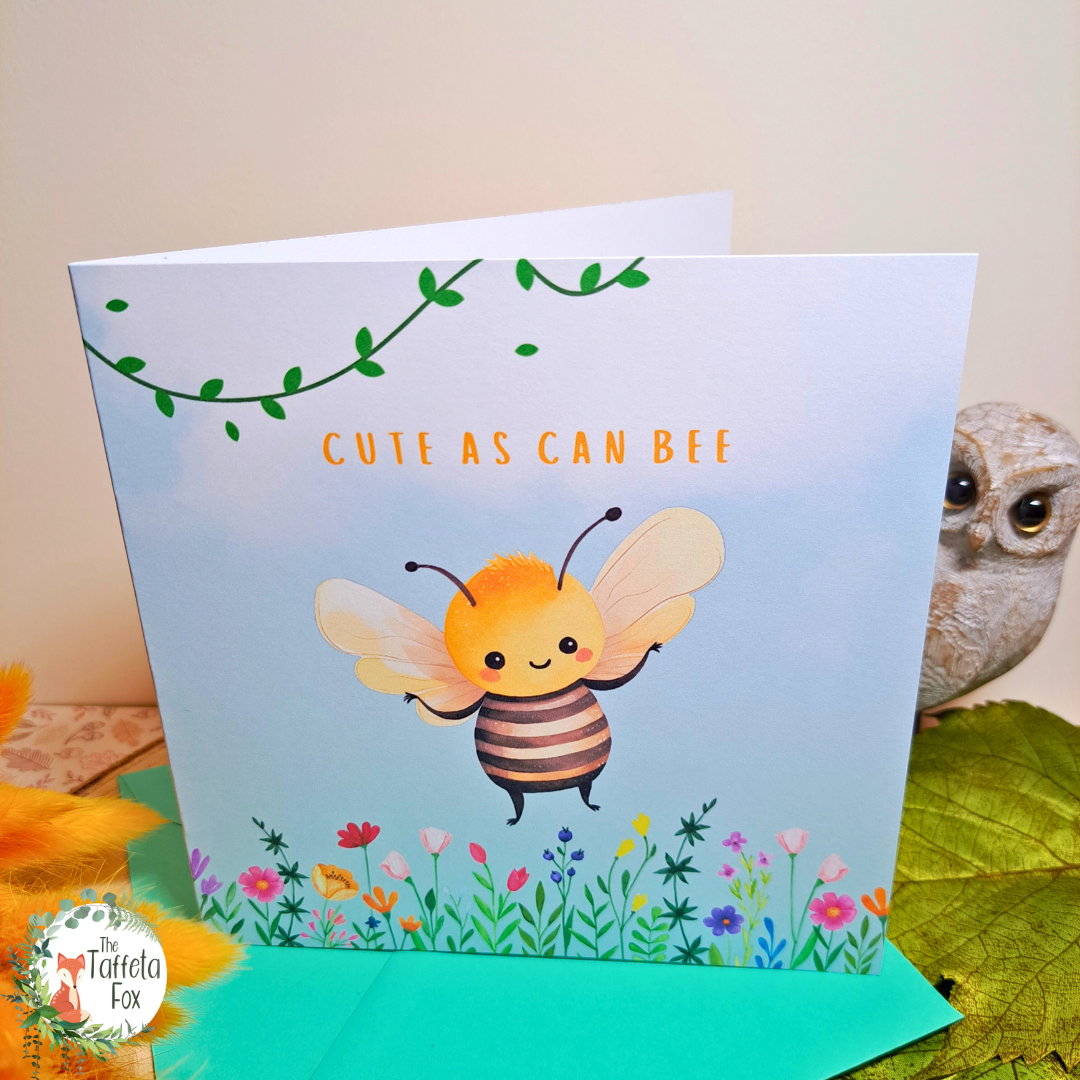 Cute as Can Bee – Bee Themed Greeting Card
