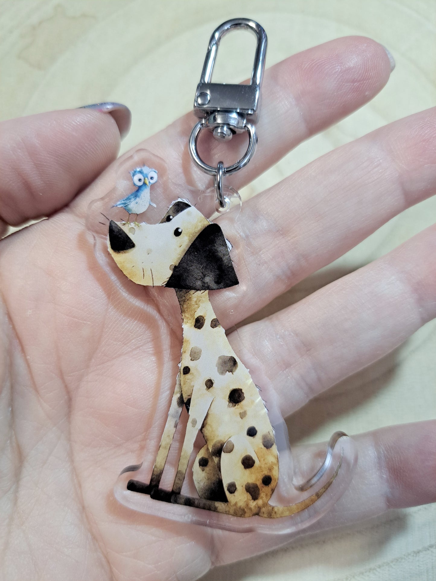Dalmatian Acrylic Keyring
