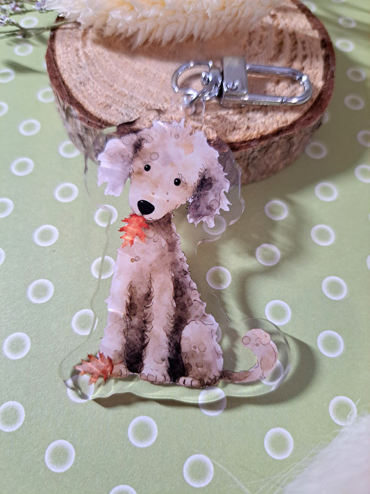 Poodle Acrylic Keyring
