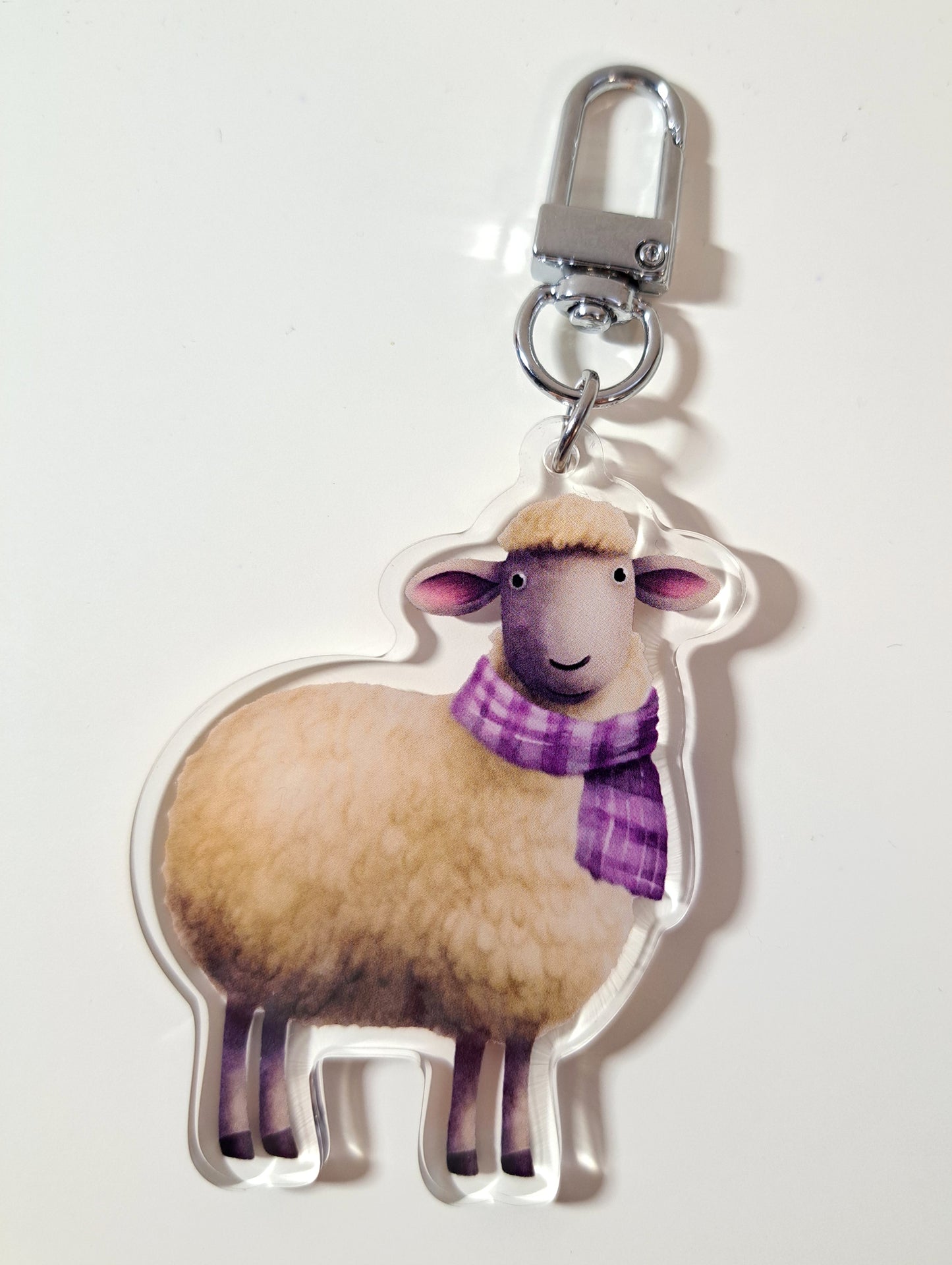 Scottish Sheep Acrylic Keyring