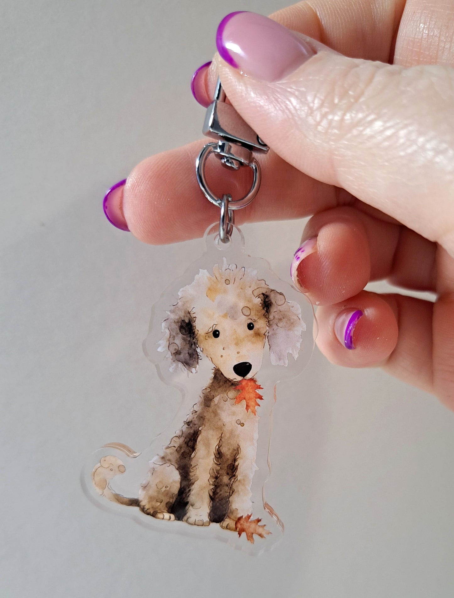 Poodle Acrylic Keyring