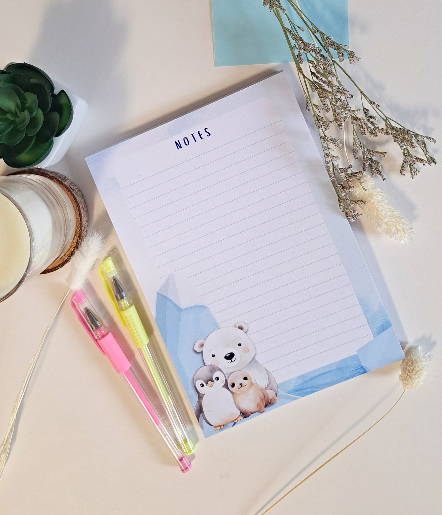A5 Winter Animals Notepad