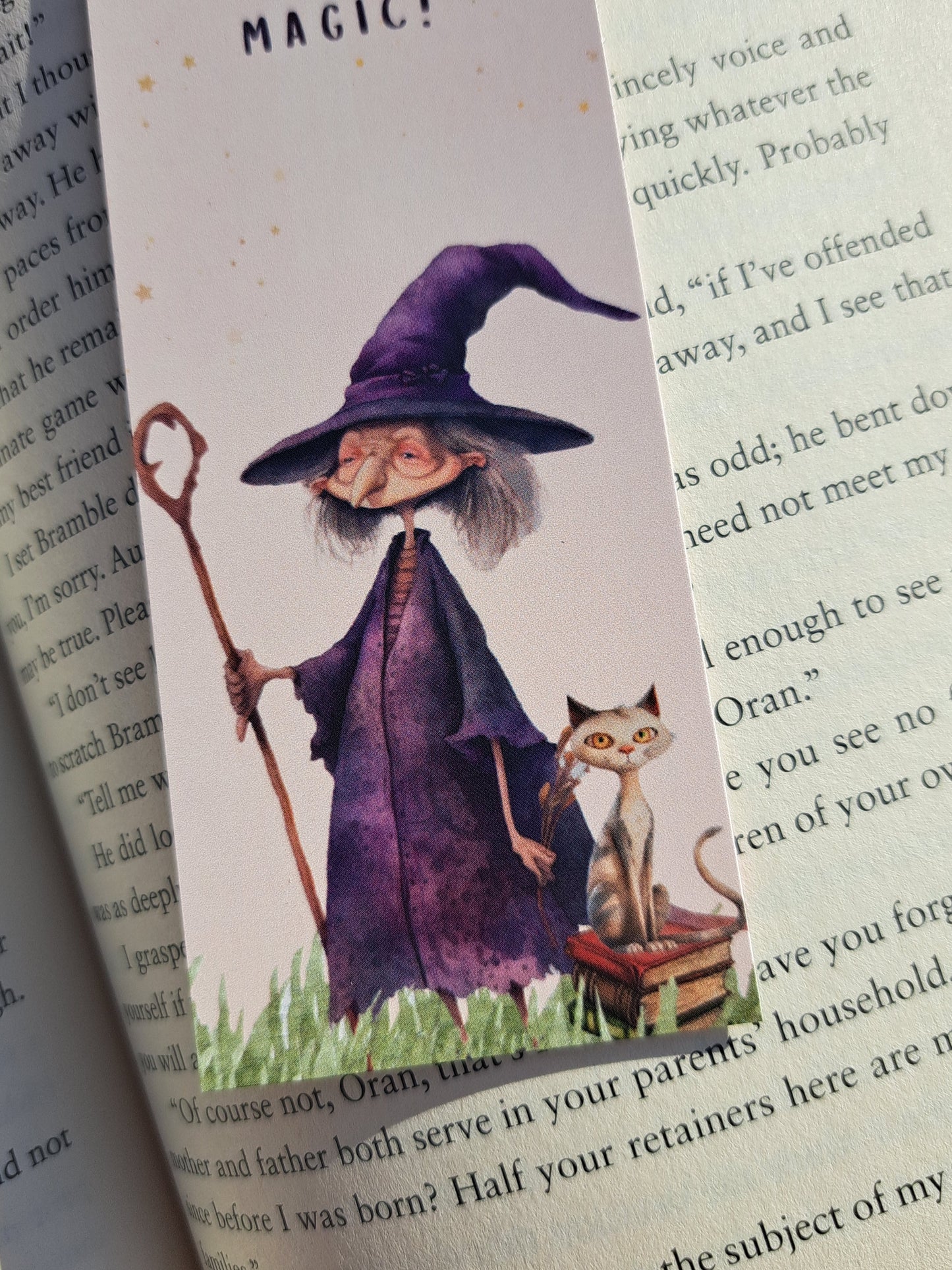 Purple Witch Magical Bookmark