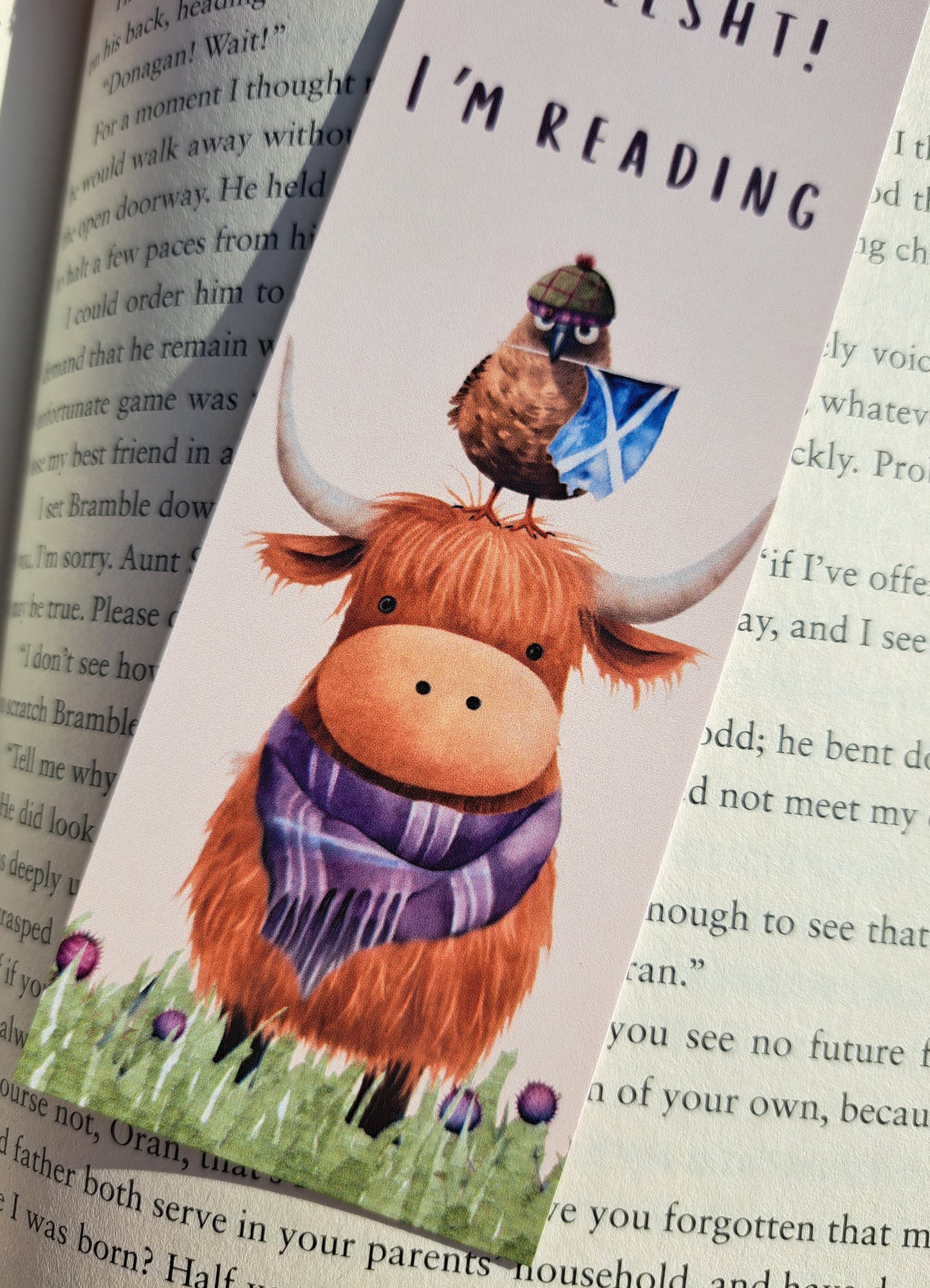 Highland Coo Scottish Bookmark