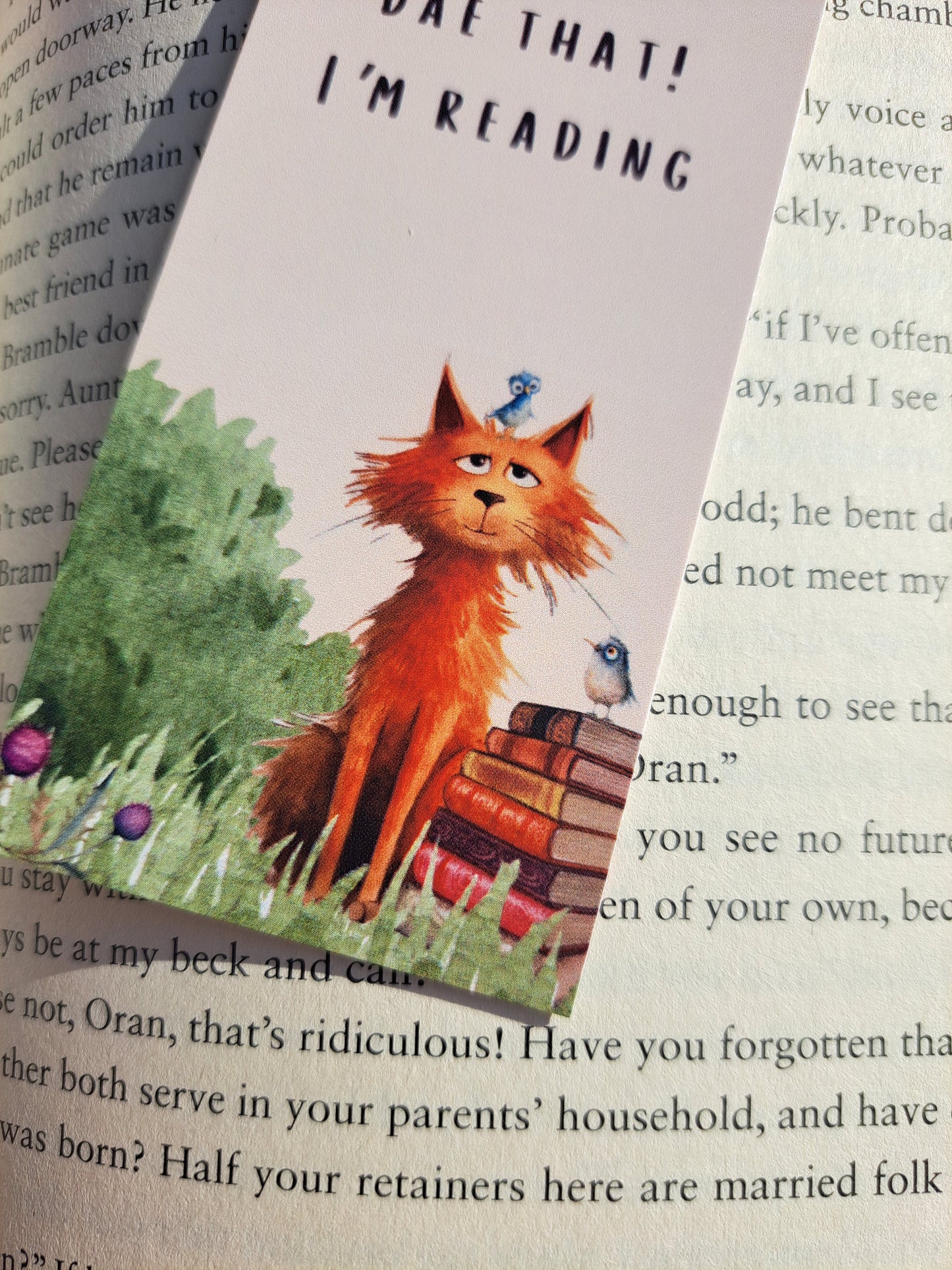 Orange Cat Scottish Bookmark