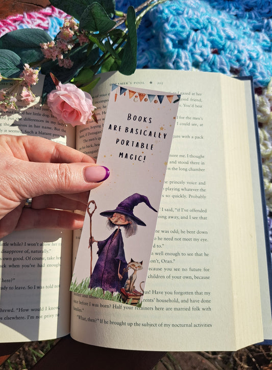 Purple Witch Magical Bookmark