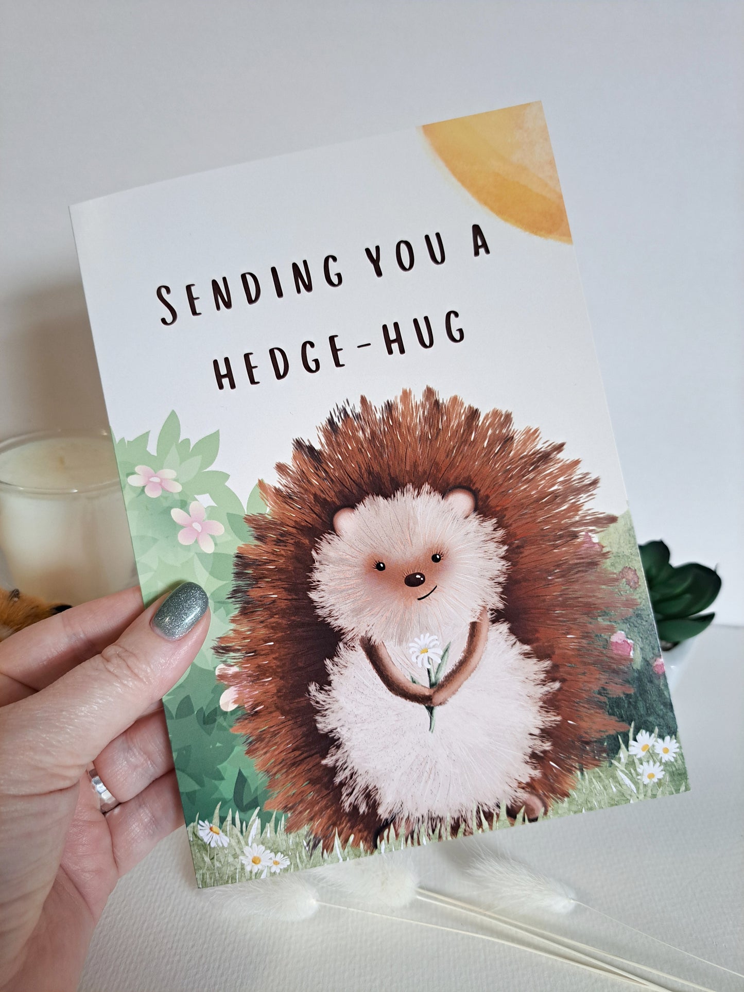 Hedge-Hug A5 Greeting Card