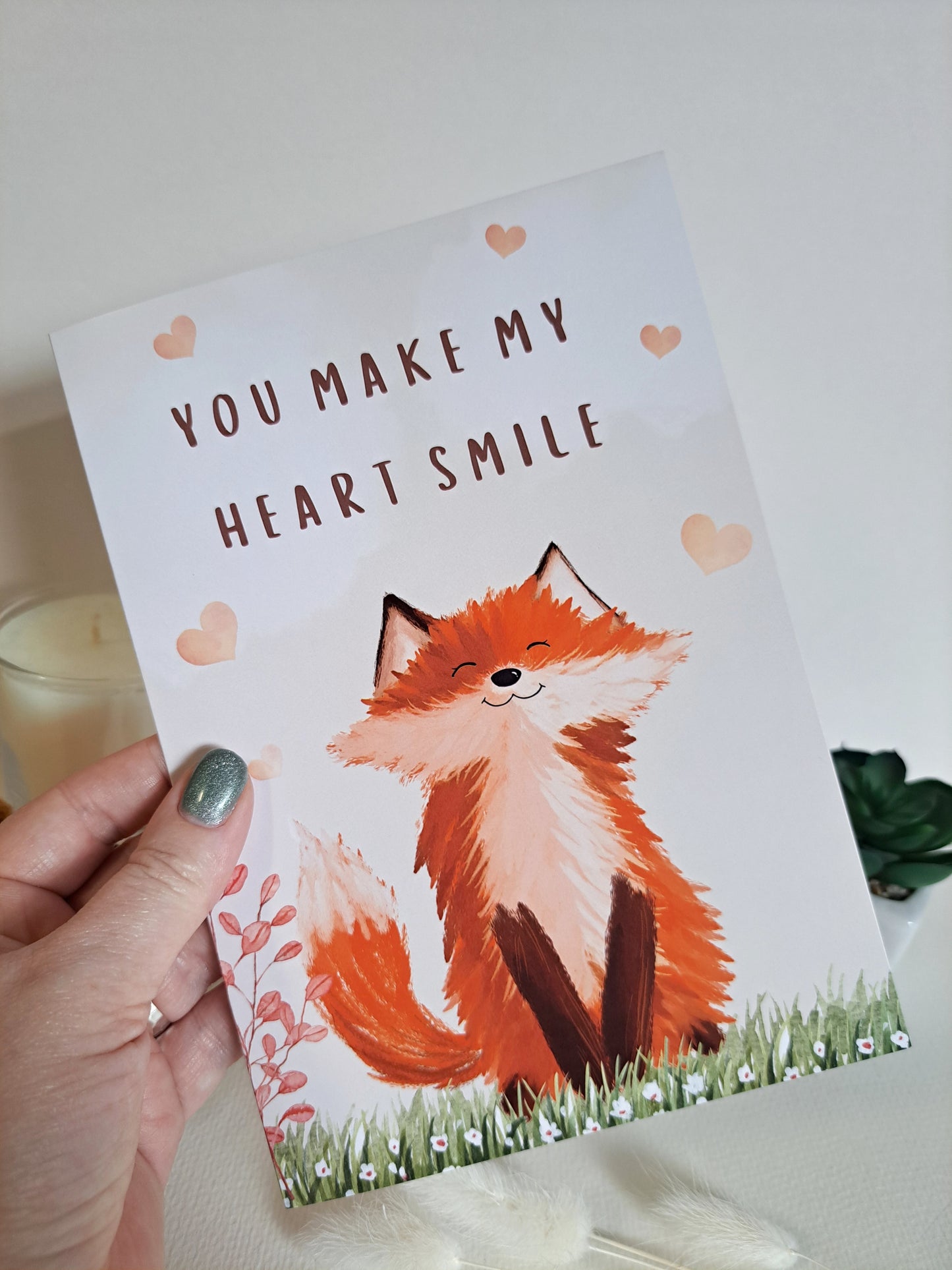 You Make My Heart Smile A5 Greeting Card