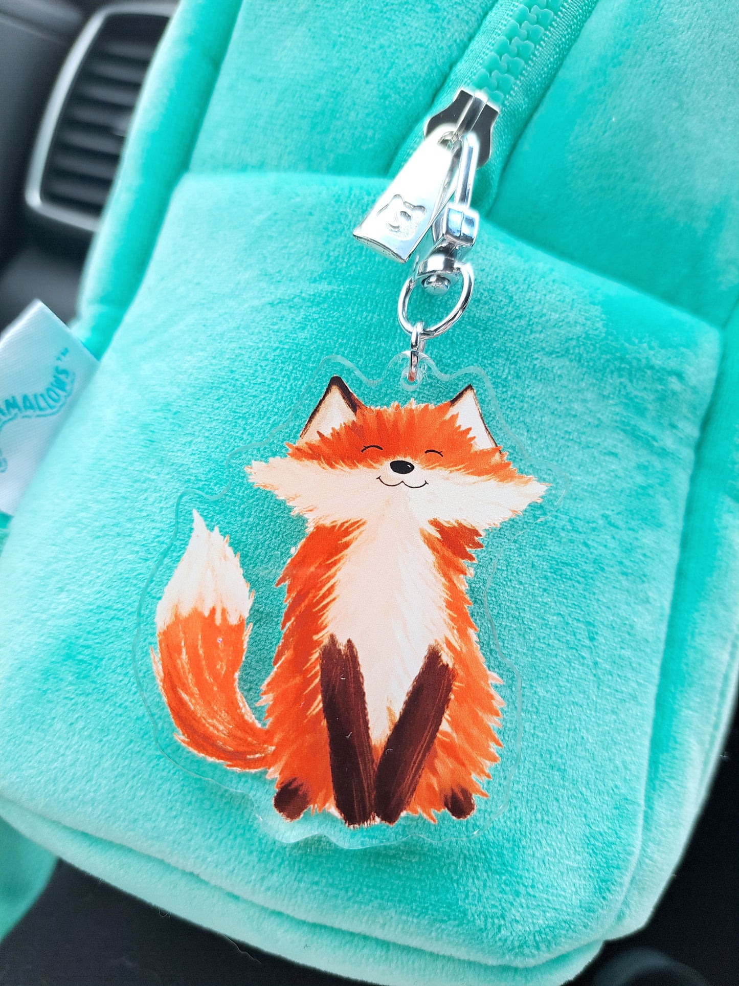 Smiling Fox Acrylic Keyring