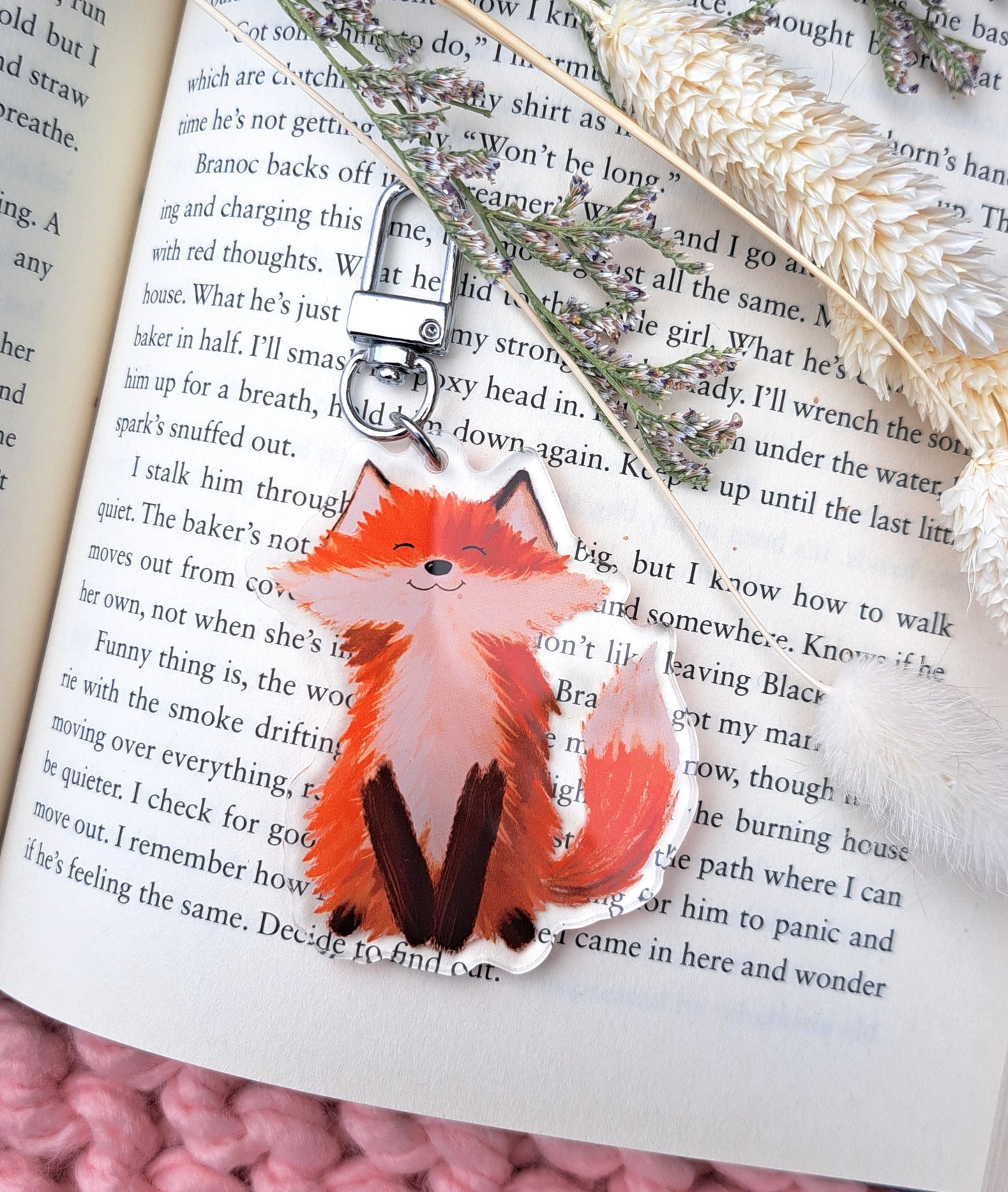 Smiling Fox Acrylic Keyring