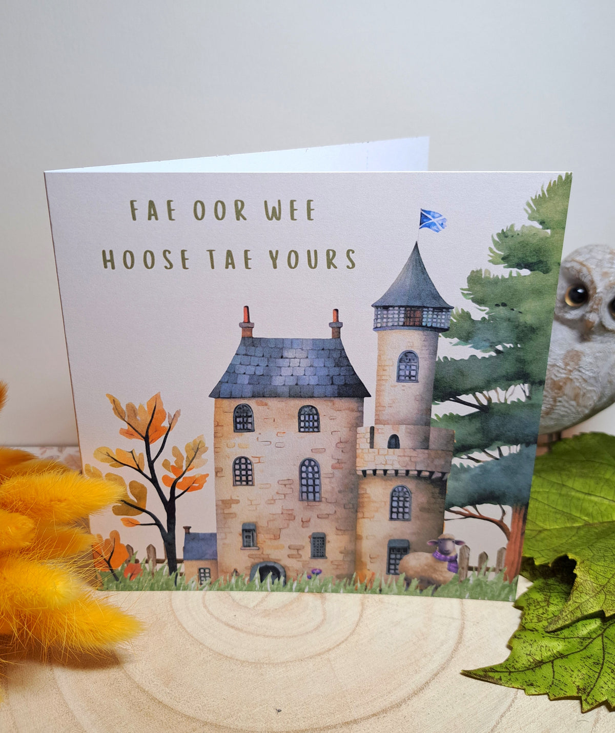 Oor Wee Hoose Tae Yours Square Greeting Card