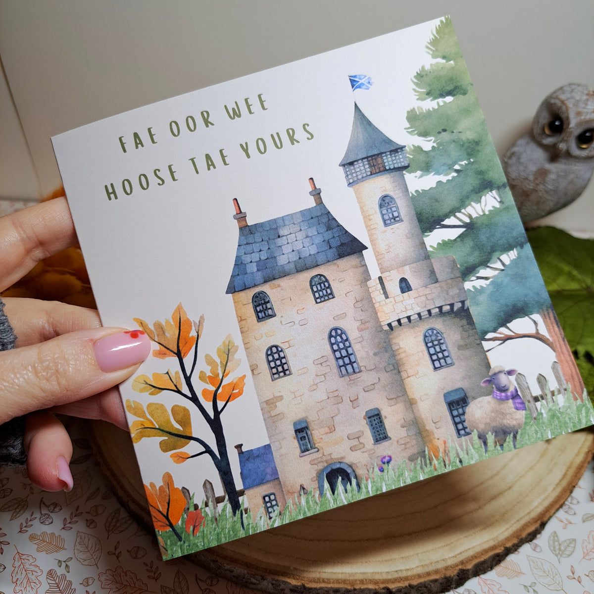 Oor Wee Hoose Tae Yours Square Greeting Card