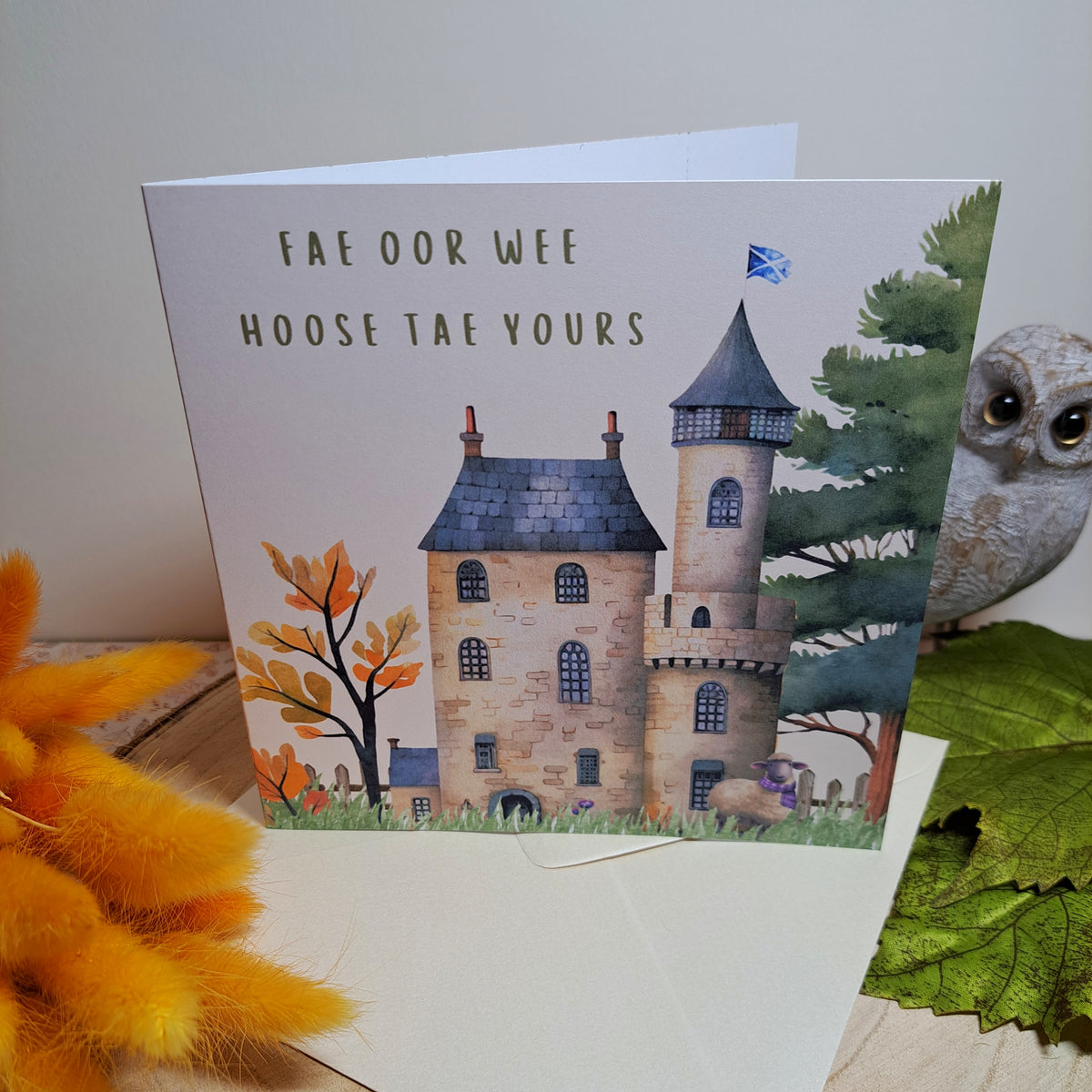 Oor Wee Hoose Tae Yours Square Greeting Card