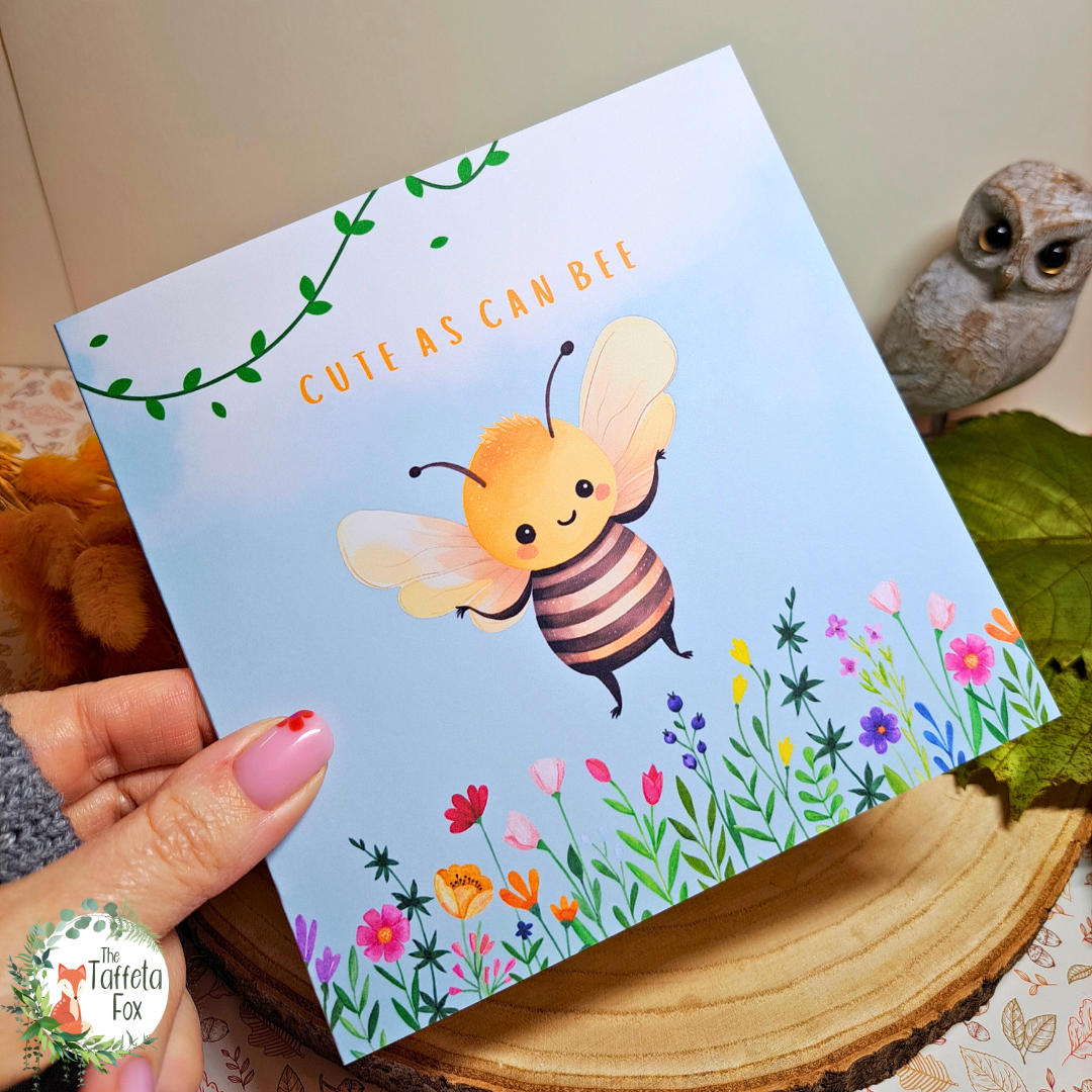 Cute as Can Bee – Bee Themed Greeting Card