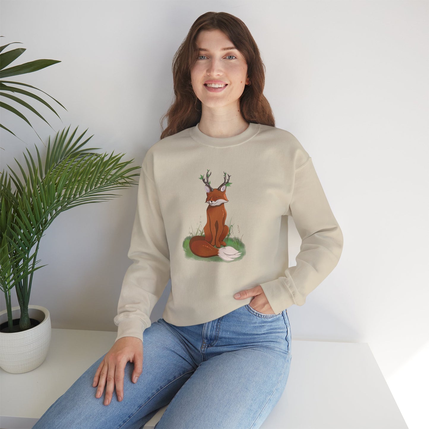 Conclave of Forgotten Familiars Sweatshirt - Tattersayle the Leaf Antlered Fox