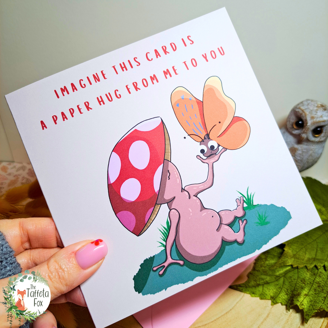 Imagine This Card Is a Paper Hug – Funny Comfort Card