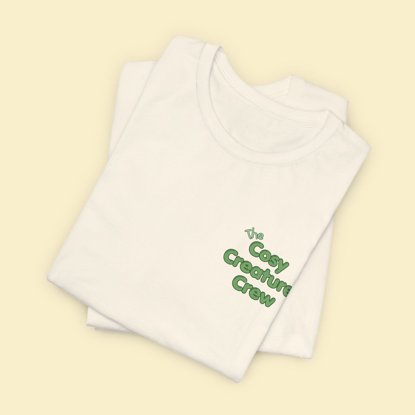 Cosy Creature Crew T-Shirt – Woodland Animal Graphic Tee with Back Print, Cottagecore Nature Shirt