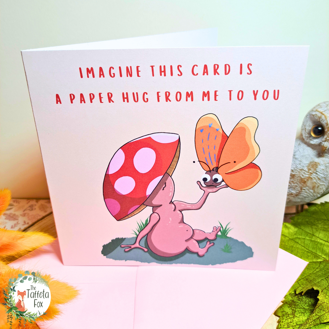 Imagine This Card Is a Paper Hug – Funny Comfort Card