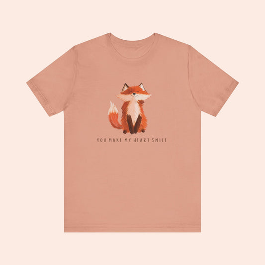 You Make My Heart Smile Fox T-shirt