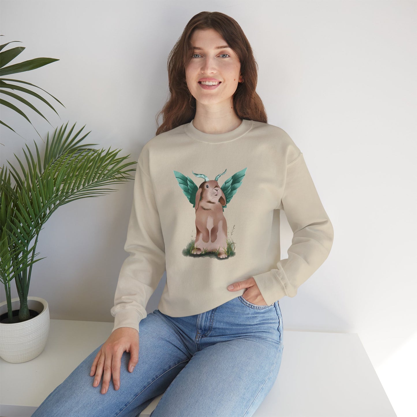 Conclave of Forgotten Familiars Sweatshirt - Lylah the Emeraldwing Hare
