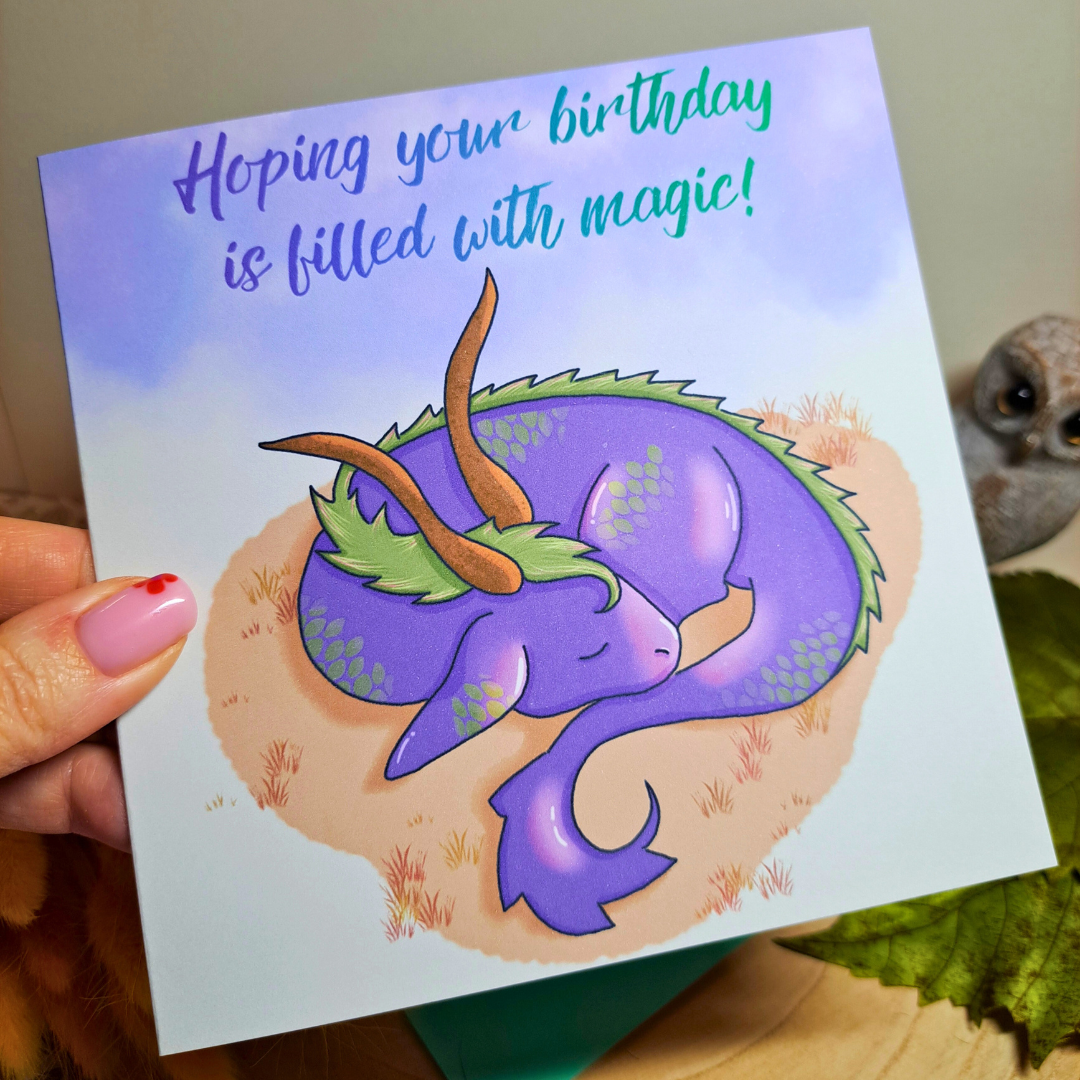 Hoping Your Birthday Is Filled With Magic – Fantasy Birthday Greeting Card