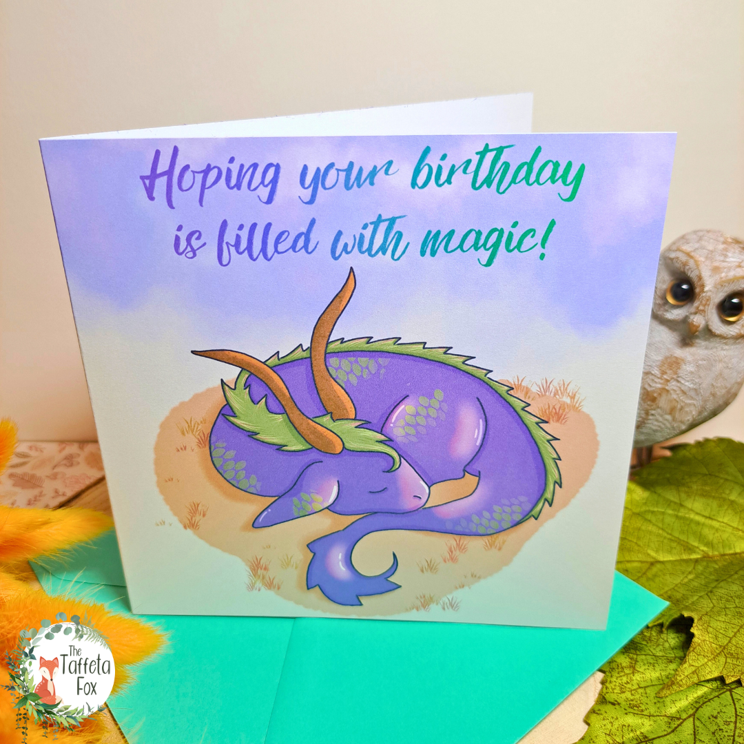 Hoping Your Birthday Is Filled With Magic – Fantasy Birthday Greeting Card