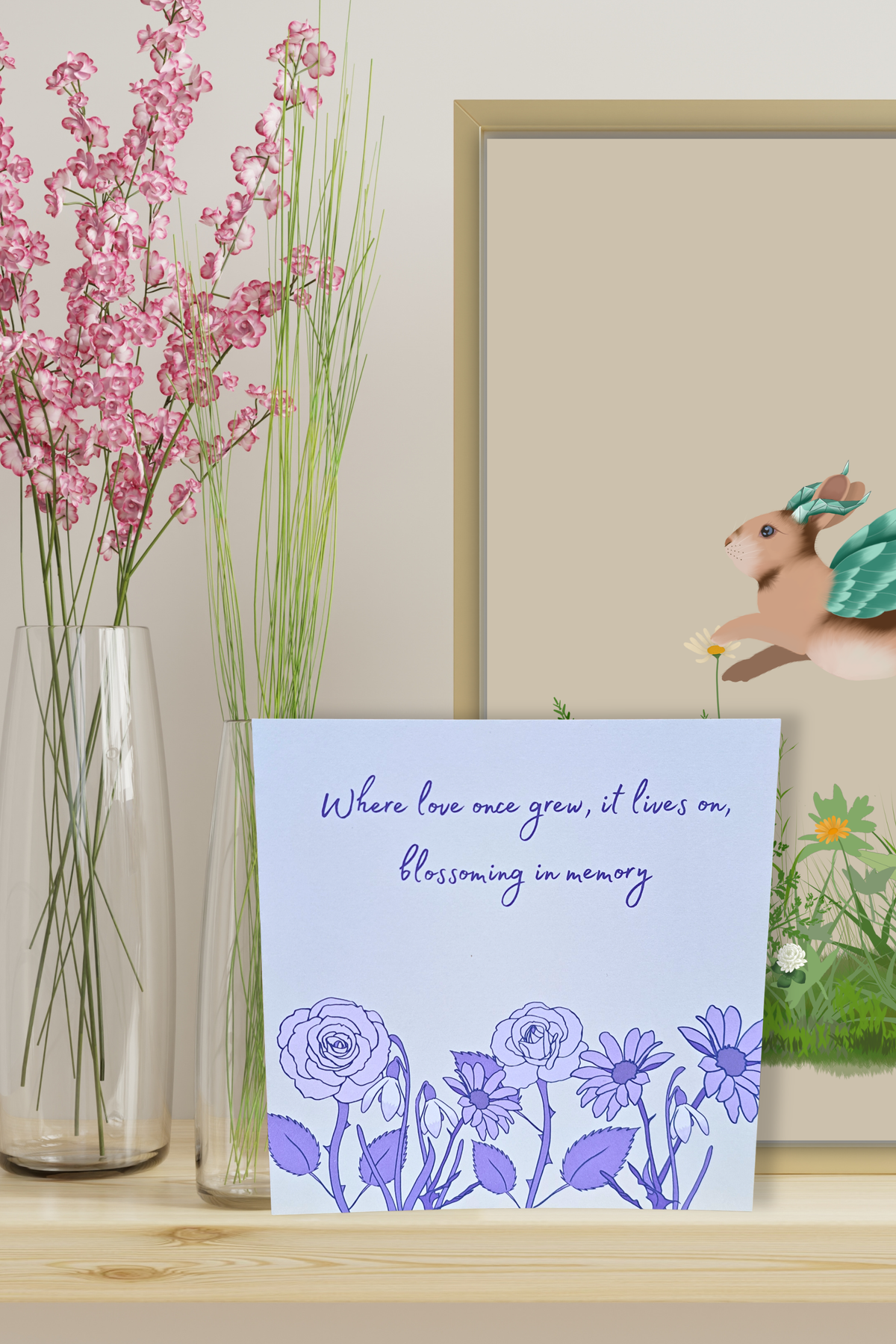 Where Love Once Grew – Floral Sympathy Card