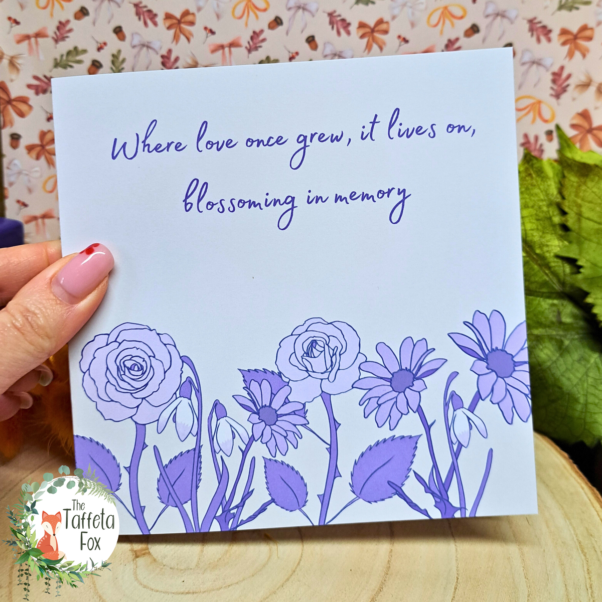 Where Love Once Grew – Floral Sympathy Card